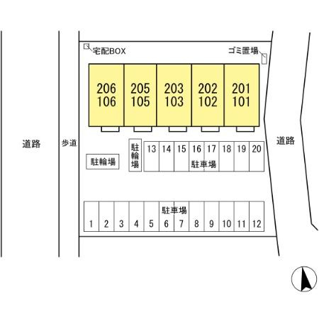 AQUA TERRACE（アクアテラス）の区画図