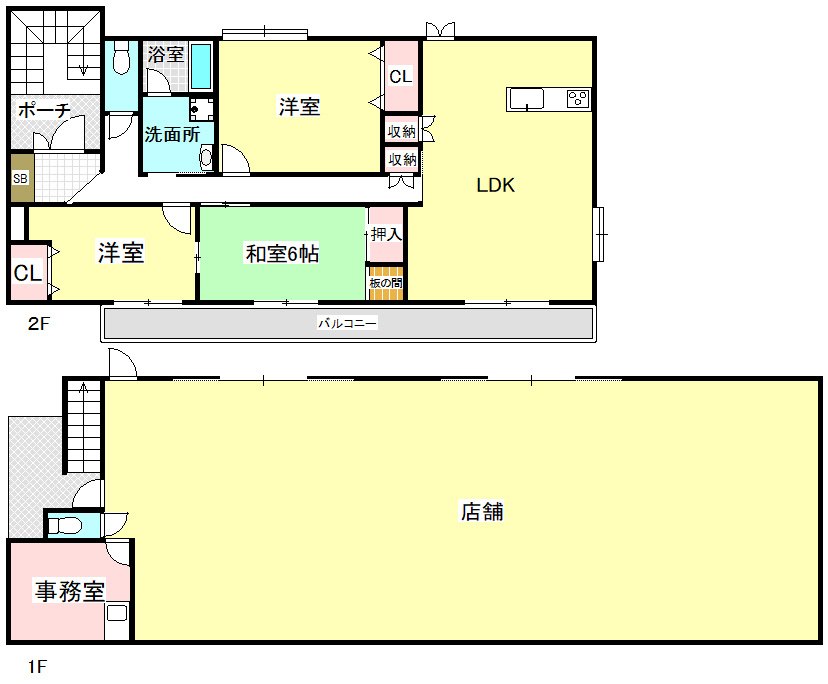 高上貸店舗の間取り