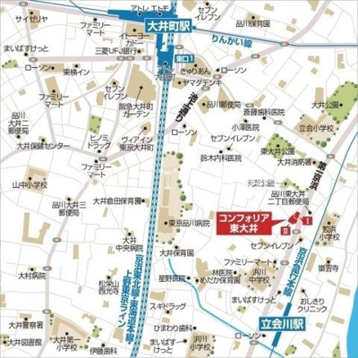 【地図】 | コンフォリア東大井Ⅱ