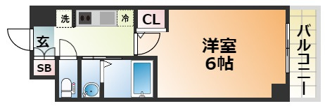 エステムコート神戸元町Ⅱブリーズの間取り