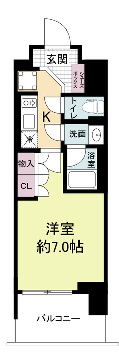 ルネフラッツ谷町四丁目の間取り