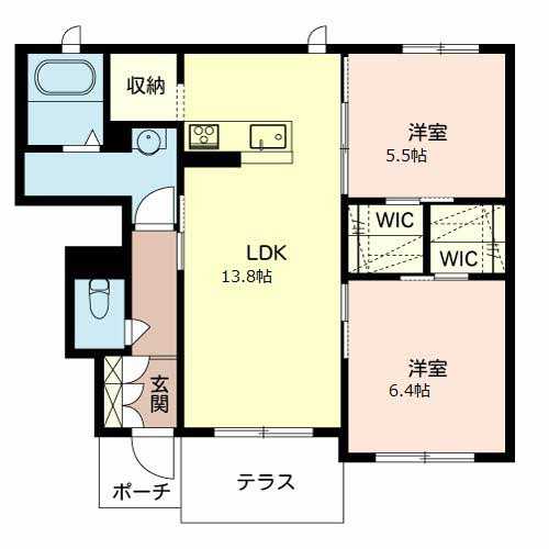 【間取り】 | シャーメゾン重根WEST