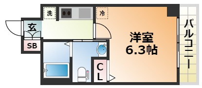エステムプラザ神戸三宮ルクシアの間取り