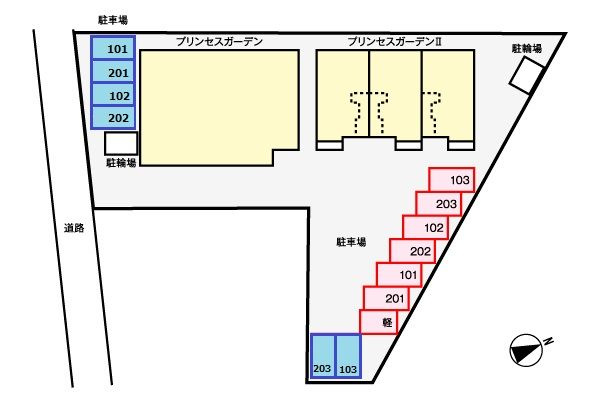 プリンセス　ガーデン　　刈谷市近郊の賃貸はクラスホーム刈谷店の駐車場