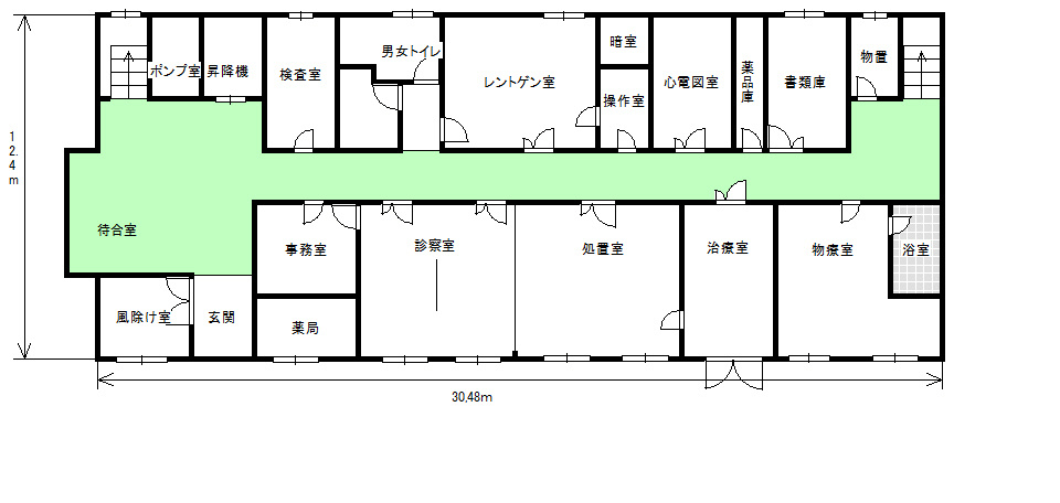 笠岡市笠岡売ビルの間取り|1階間取図