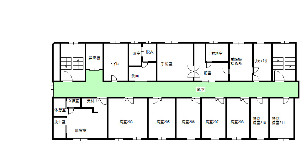 笠岡市笠岡売ビルの間取り|2階間取図