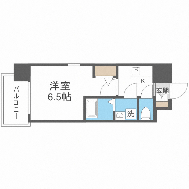 大阪市福島区大開３丁目の賃貸マンションの間取り