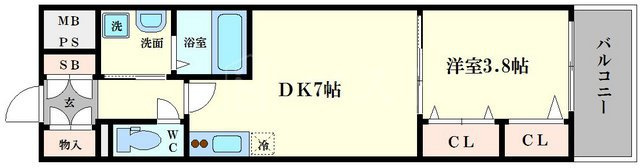 LC本町東Ⅱの間取り
