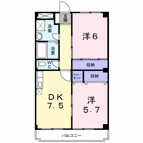 ディアコートKの間取り
