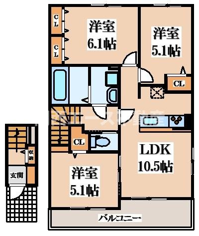 【間取り】 | シェルドゥサツキ