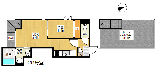 【間取り】 | Grandtic CASAⅡ