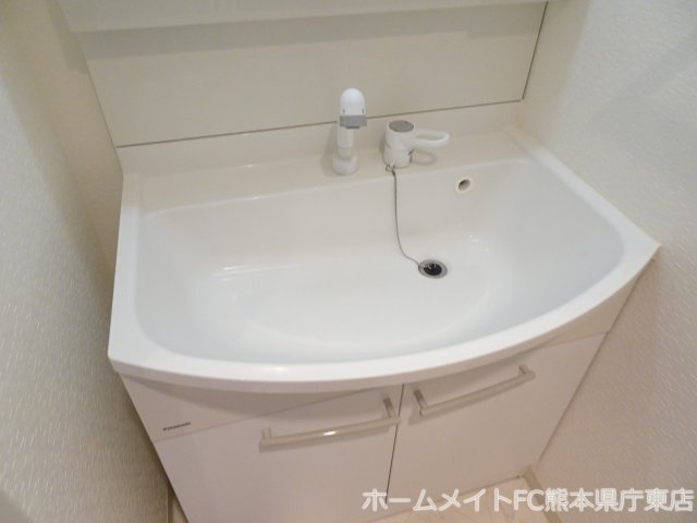 熊本市中央区九品寺６丁目の賃貸マンションの独立洗面台