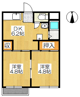 べるあいコーポの間取り