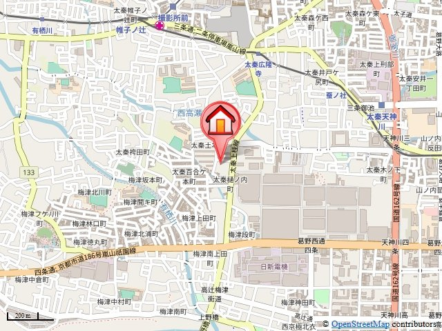 LATTICE UZUMASA（ラティス太秦）の地図