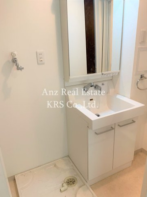 【洗面所】 | エスライズ四ツ橋 | すっきりデザインの洗面化粧台♪洗濯機置き場は室内にあります♪