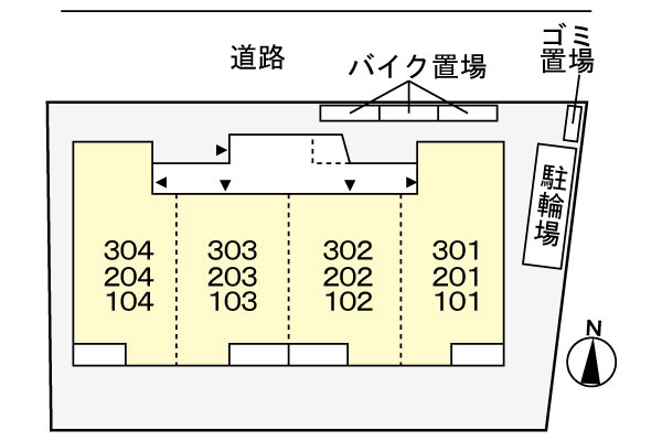 アーバンウッドの区画図|駐車場
