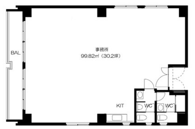 元赤坂マンションの間取り