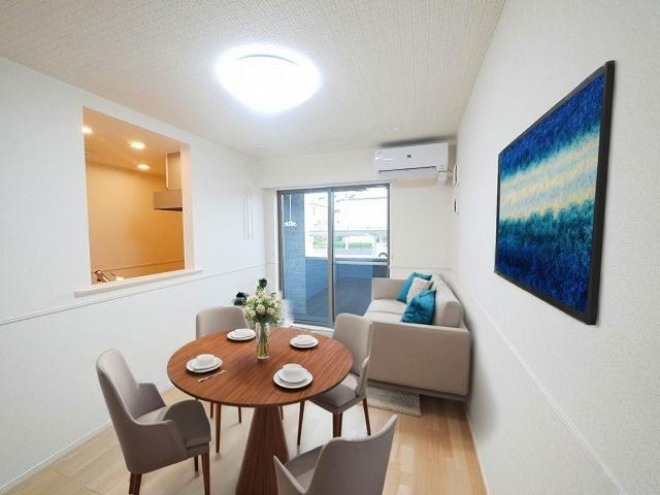 アプリコットⅢの居間・リビング|CGで家具等を配置したもので家具等は含まれません