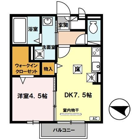 フェリーチェ小雑賀　A棟の間取り