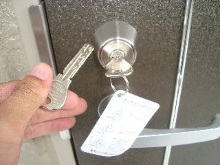 サニーヒルズの内装|シリンダーキー