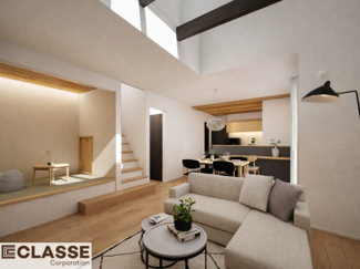 【完成予想図】 | 京田辺市田辺勇田　A号地　売土地　建築条件付き | 人気の和モダンやホテルライクのテイストを基調に、家具・照明を組み合わせて、暮らしがより具体的にイメージできるご提案をしています。