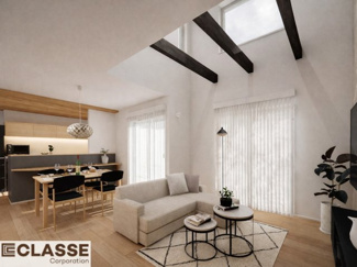 【完成予想図】 | 京田辺市田辺勇田　A号地　売土地　建築条件付き | 気密測定器を保有しており、自社での気密測定を実現しております。気密処理をし、気密測定まで標準でさせていただいております。