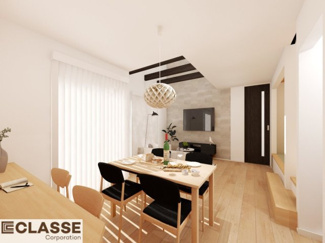 【完成予想図】 | 京田辺市田辺勇田　A号地　売土地　建築条件付き | 弊社は、気密測定器を保有しており、自社での気密測定を実現しております。気密処理をし、気密測定まで標準でさせていただいております。