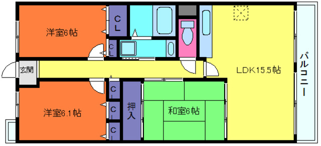 フォリア岡本の間取り