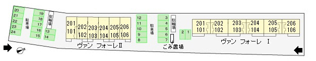 ヴァンフォーレIの区画図