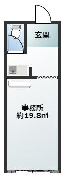【間取り】 | 北浜田町事務所S