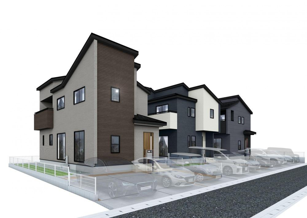 ブルーミングガーデン　岡山市北区西辛川【仲介手数料無料】の外観|真ん中2号棟