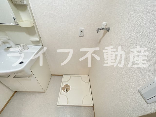 ボヌールフルールの洗面所|スペースが確保できる洗面所です