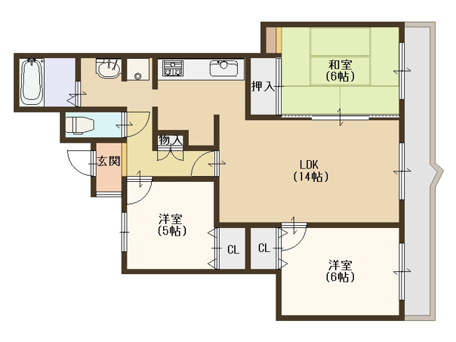 【間取り】 | フリード北加賀屋