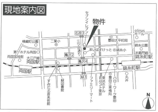 【地図】 | オーキッドレジデンス両国Ⅱ