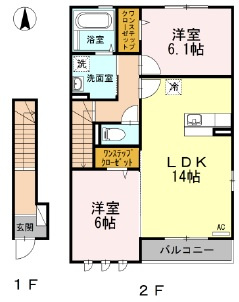 【間取り】 | ファミール　B