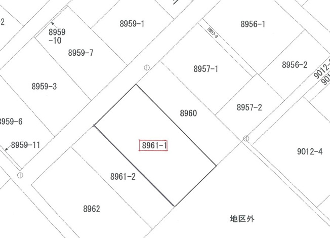 【土地図】 | 阿知須小学校に通える売土地　山口市阿知須　 | カタチの良い土地