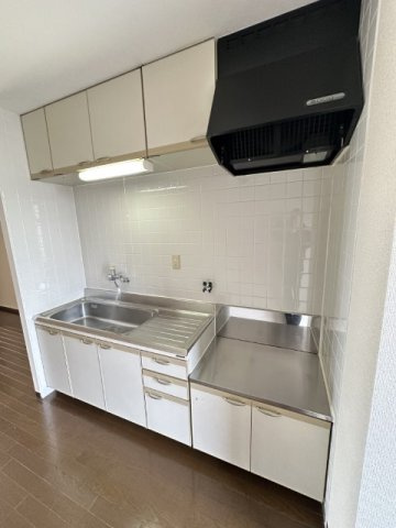 マイシティ303のキッチン|コンパクトなキッチンで掃除もラクラク