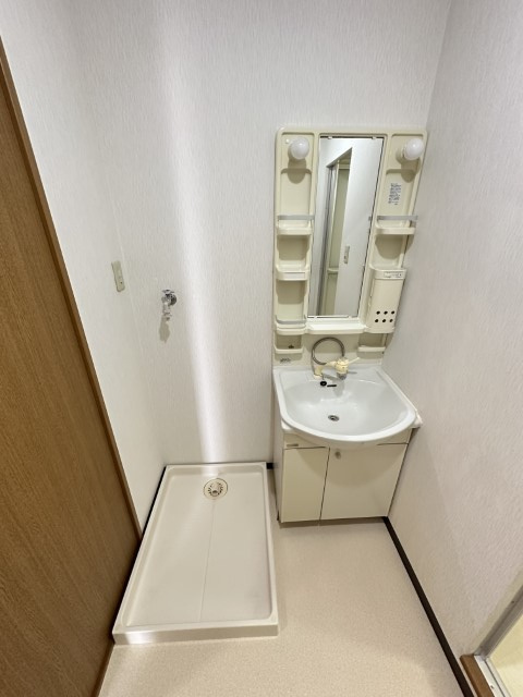 マイシティ303の洗面所|スペースが確保できる洗面所です