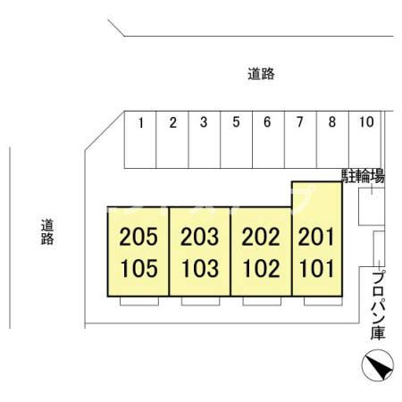 グレイス　Ⅱの区画図|高崎、前橋、伊勢崎エリアのお部屋探しはエンドスケープまで！お客様の理想お聞かせ下さい♪