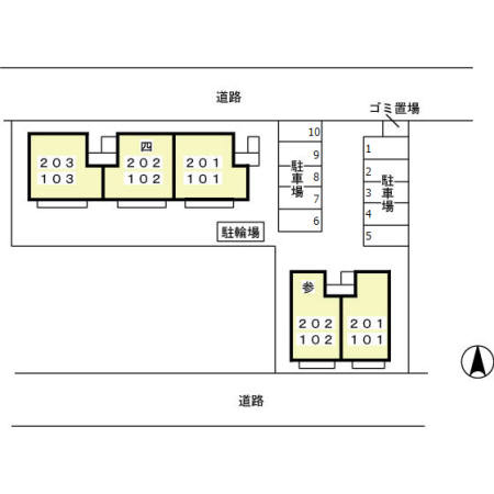 メゾンクレール四番館の区画図