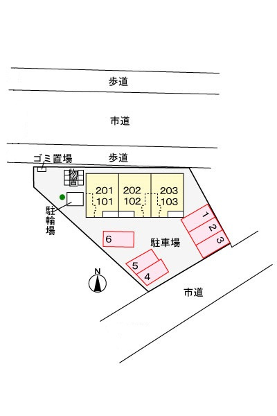 プラシードⅠの駐車場|駐車場