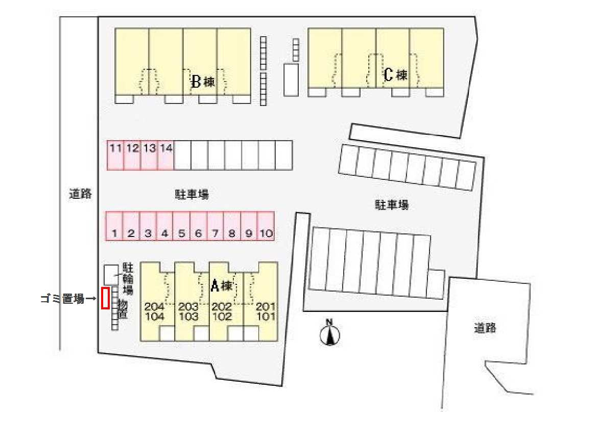 ジェントリー東根Ａの駐車場|駐車場