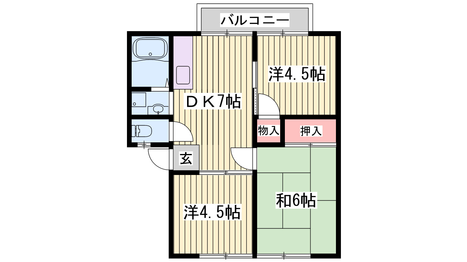 ウィンディアAの間取り