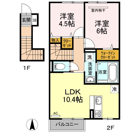【間取り】 | フルーレ下中野