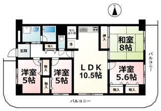 【間取り】 | ネオコーポ大津湖城が丘