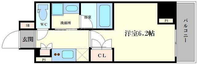リーガル南船場Ⅲの間取り