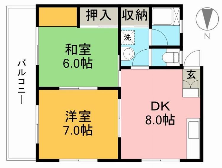 リバーサイドコーポの間取り