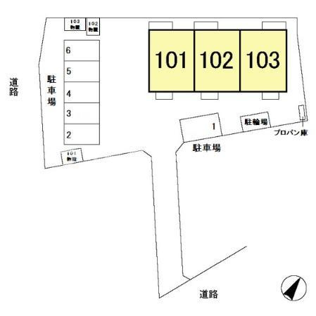コンフォート大里の区画図