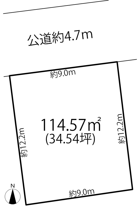 稲沢市平和町平六売地の土地図