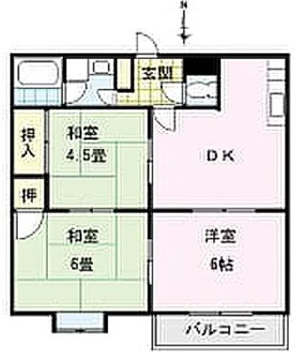 サンビレッジ津福の間取り